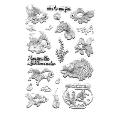 Silikonstempel Fische