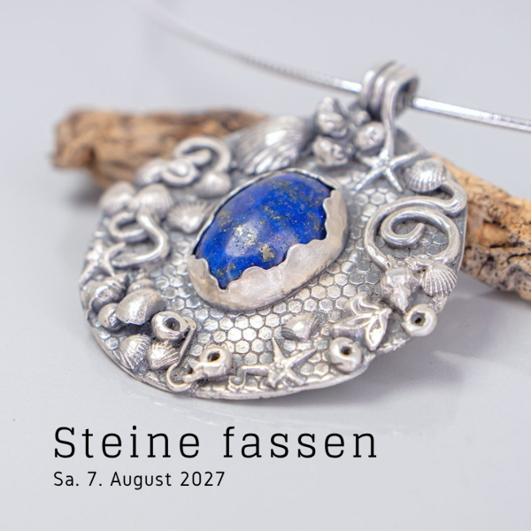 Schmuckkurs "Fassen von Steinen" und "Arbeiten mit Strängen"